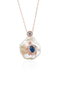 Heliophilia Silver Collar KL - 0771 en Plata de Ley 925 con detalles en Oro Rosa, Azul y Plata